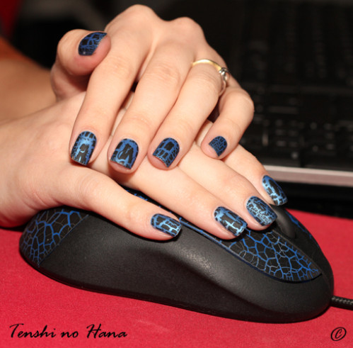 Black shatter sur bleu kiko 09