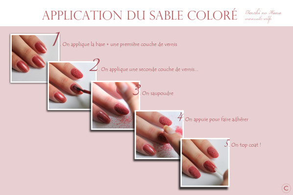 tuto sable coloré vitrine beauté