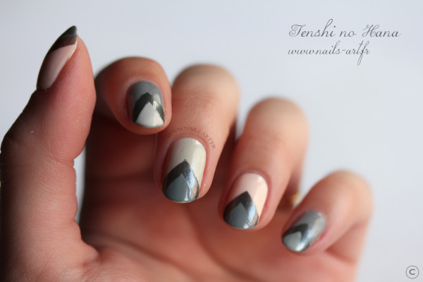 The New Black Heathered nail art 2