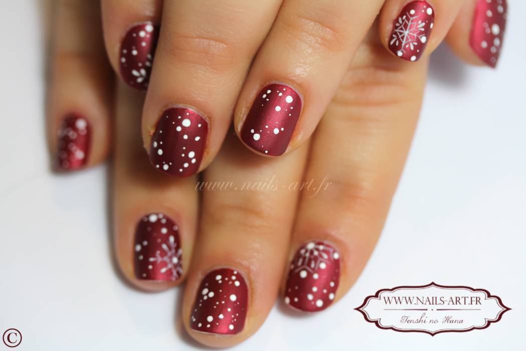 Nail Art Noel Flocon